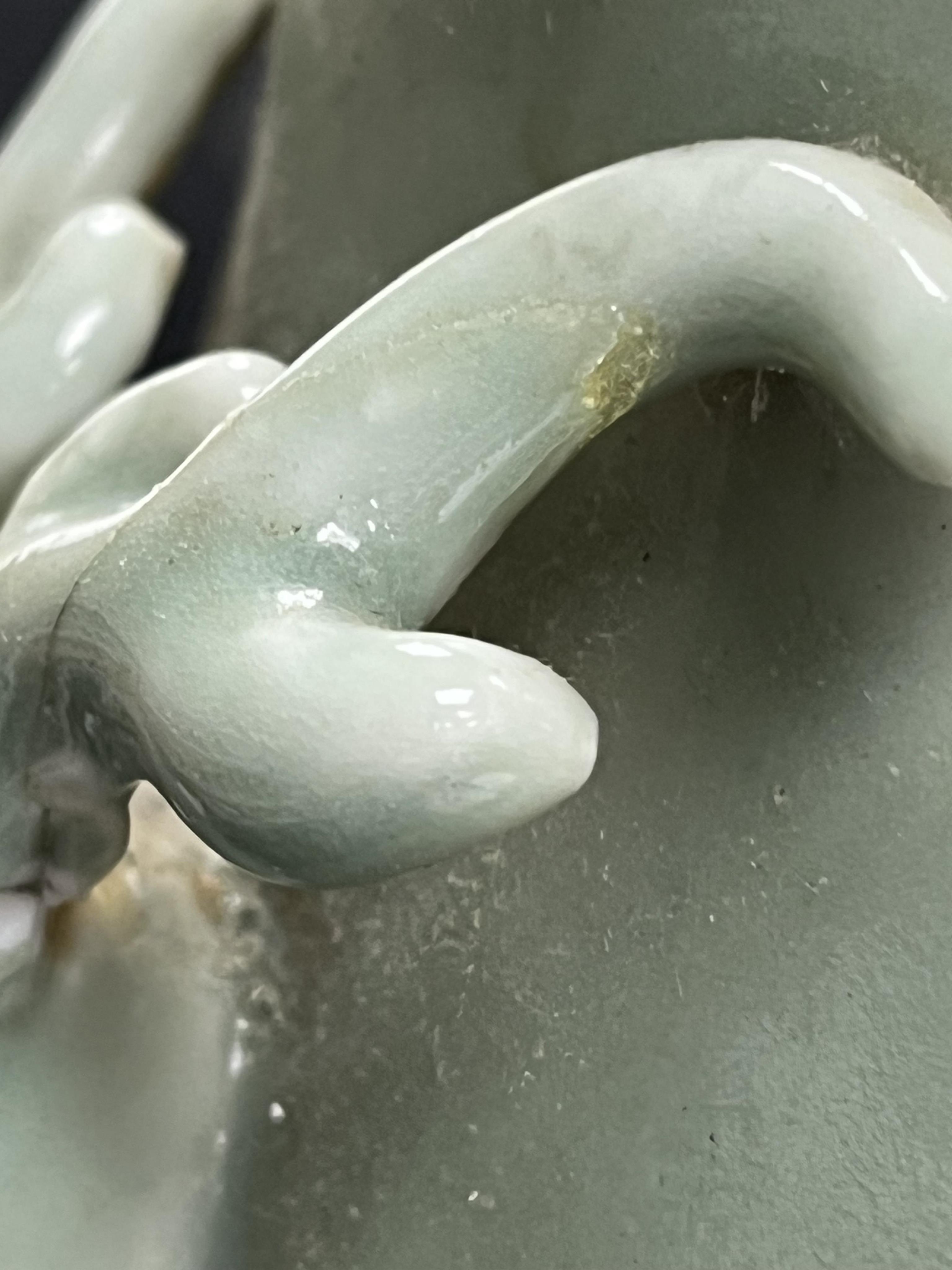 A pair of large Chinese celadon glazed ‘ hu’ vases, Yongzheng seal mark, 19th century